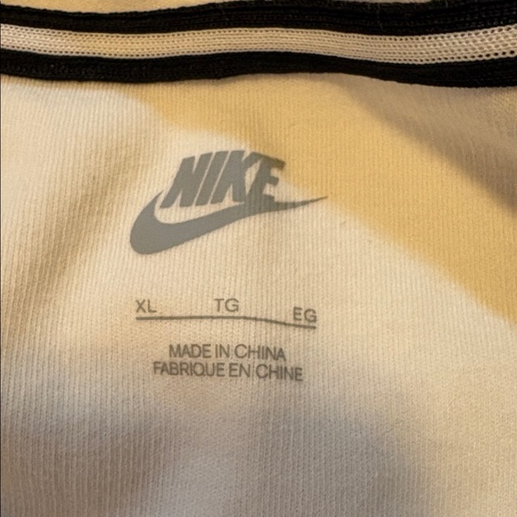 Nike Cream Tunic Sweatshirt Silver Rose Gold Logo XL - Picture 4 of 5